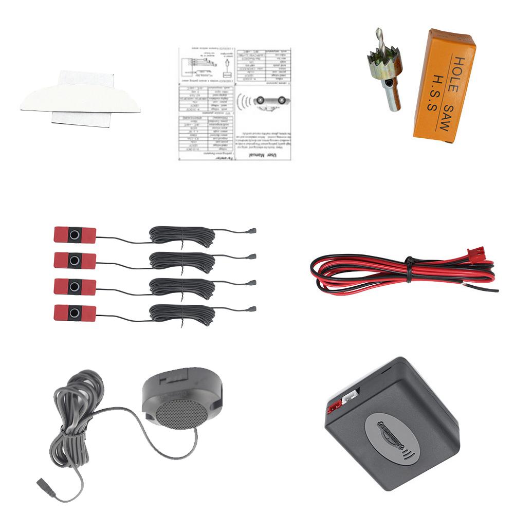 Car Reverse Backup Parking Sensor with Sensitive Radar System  Backup Monitor Detector Assistant чёрный