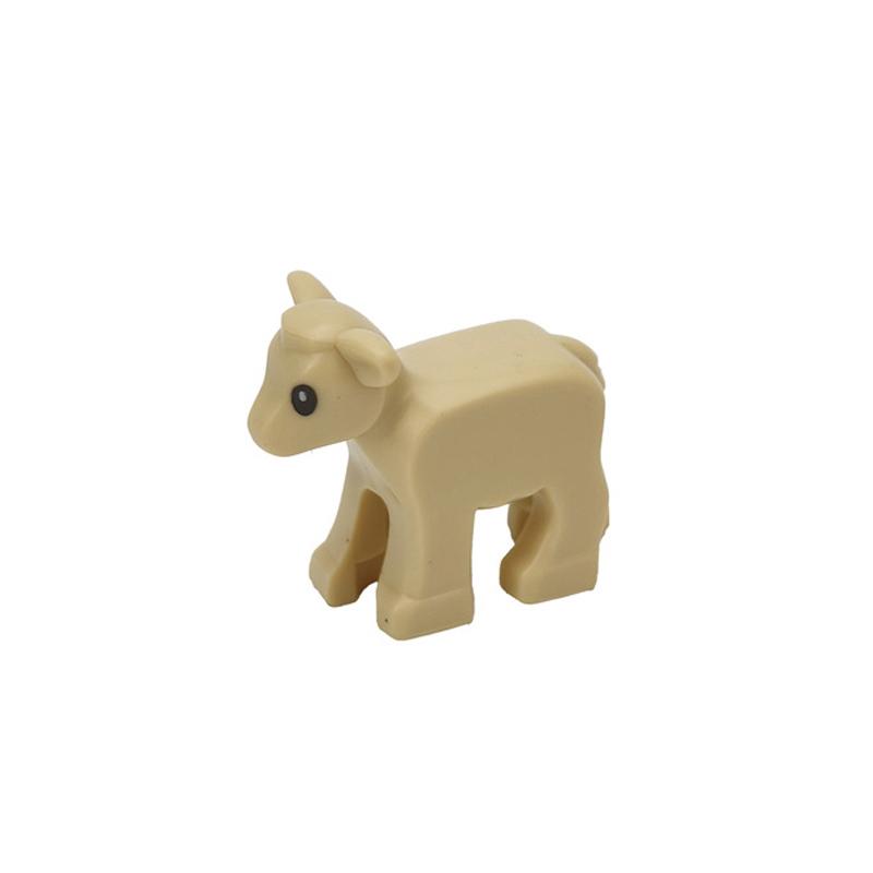 MOC City Animal Building Blocks Goat Wolf Penguins Eagle Goat Rabbit Pet Cat Dog Dairy Cattle Accessories Mini Bricks Toys Gifts