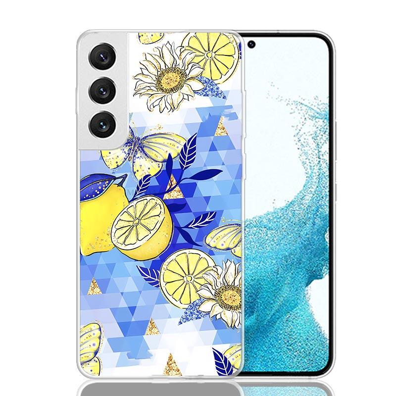 Mediterranean Lemon Phone Case For Samsung Galaxy S26 S25 Edge S24 S23 FE S22 Ultra S21 Plus S20 + Fundas Cover Coque Galaxy S25