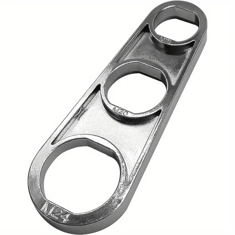 

6-in-1 Faucet Aerator Key Wrench, Zinc Alloy Tool for Easy Installation/Removal to Save Water in Kitchen & Bath