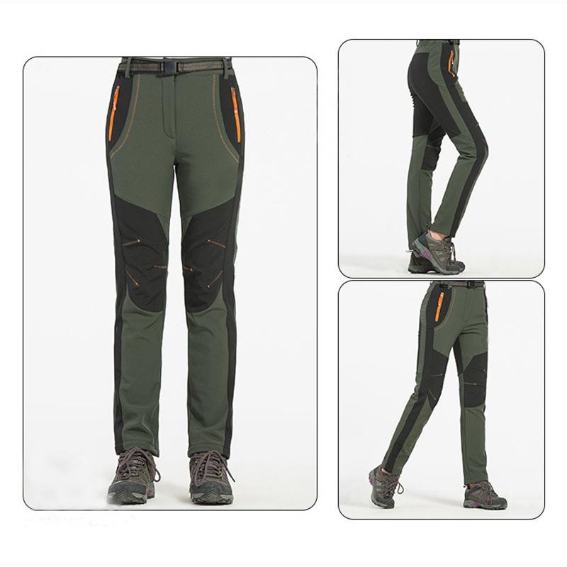 Men's Women's Warm Outdoor Hiking Ski Pants With Cozy Fleece And Waterproof Fabric