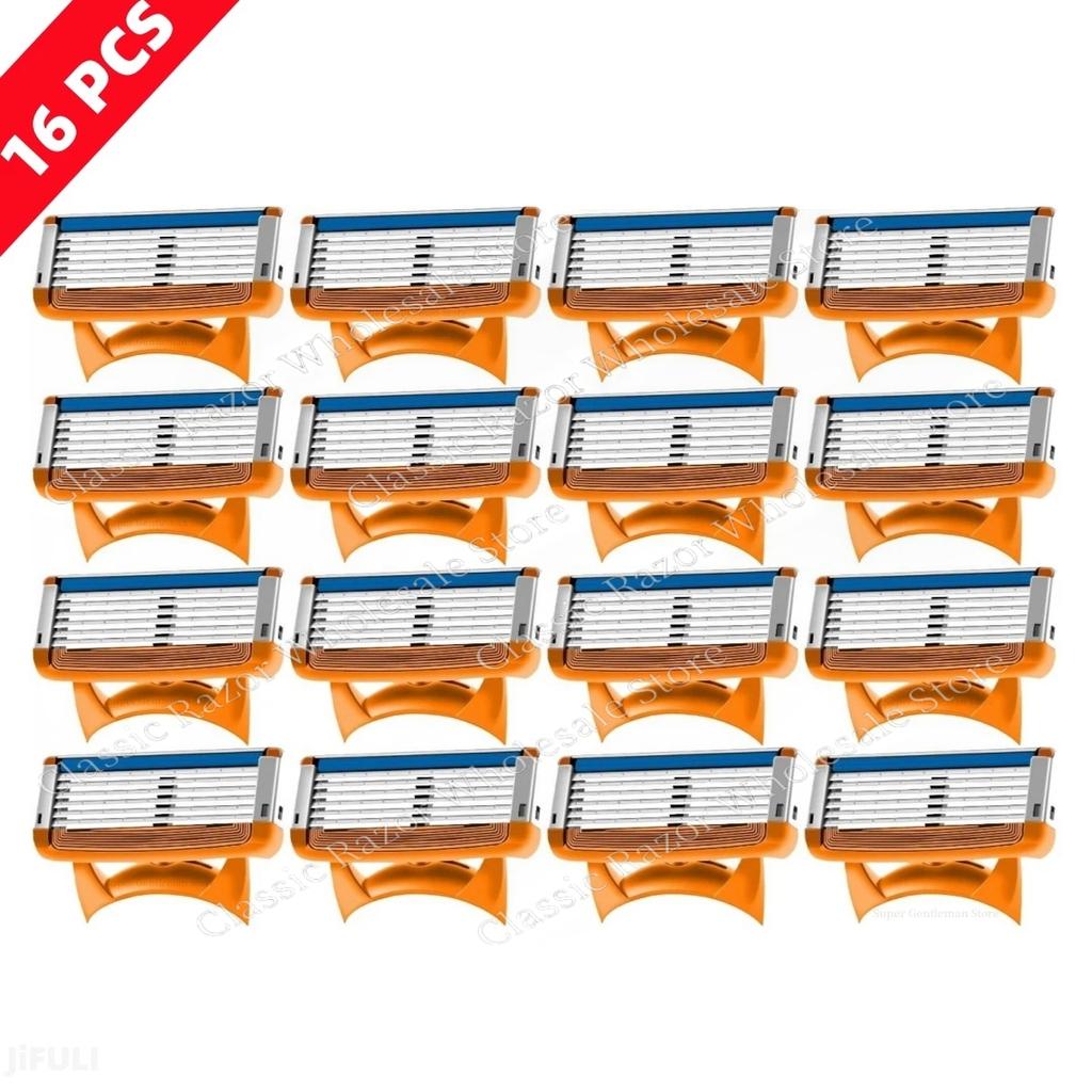 5 Razor Blades Replacement Safety Manual Shaving Machine Blade Shaving Stainless Steel Blades Waterproof Suit For Fusion5