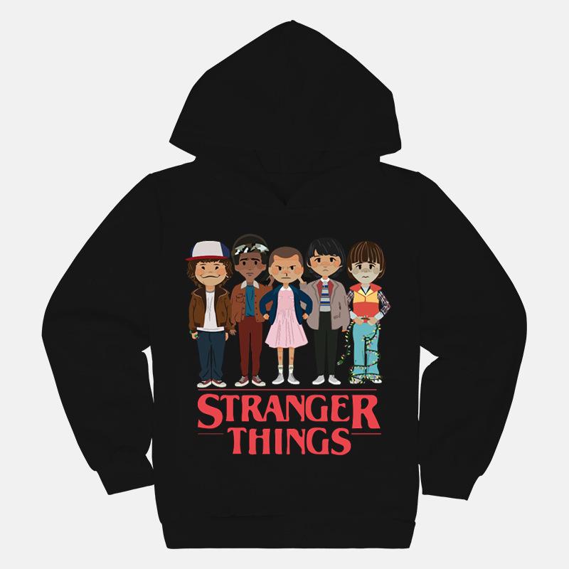 Stranger Thing Printed Children's Hooded Sweatshirt Spring and Autumn Top