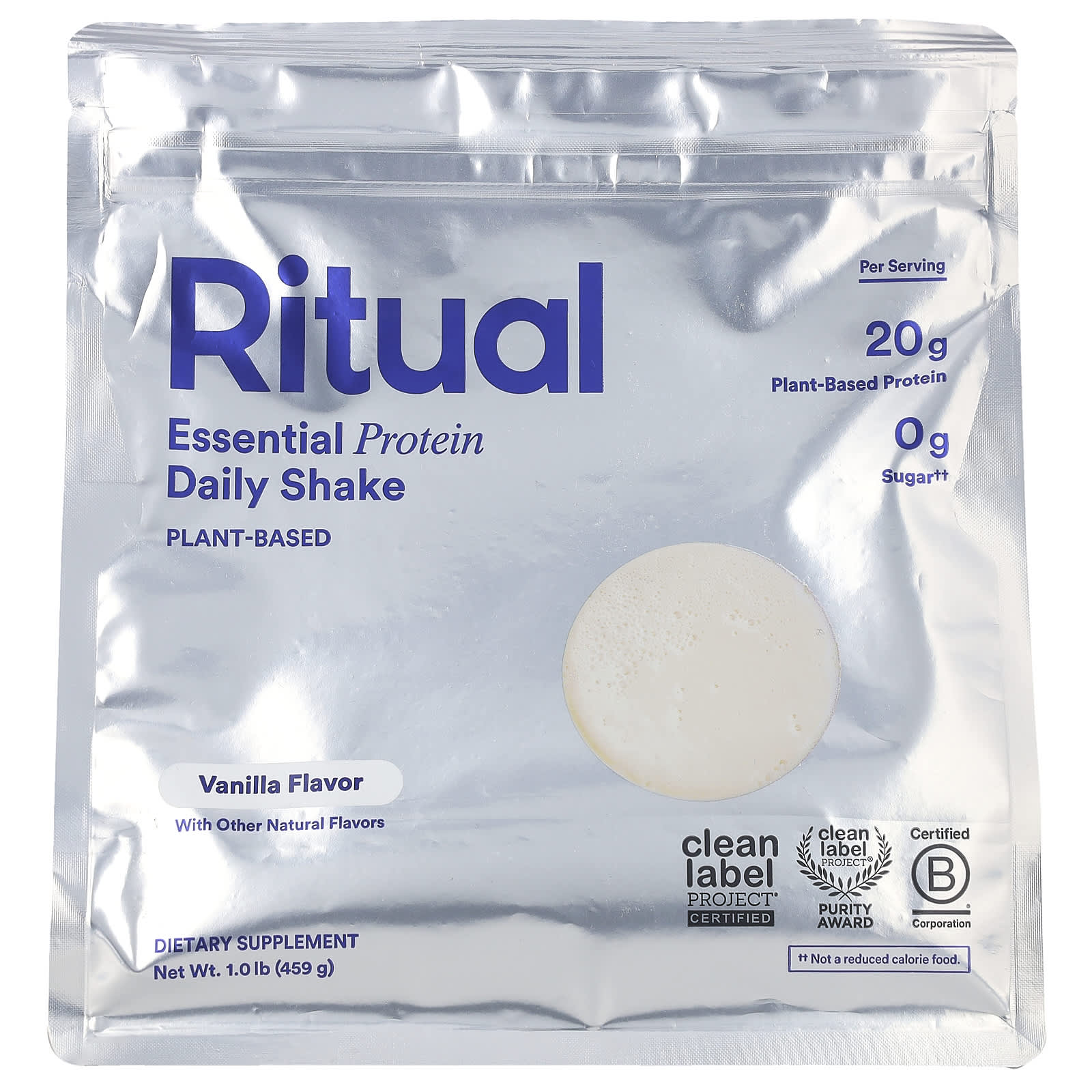 

Ritual, Essential Protein Daily Shake, Vanilla, 1 lb (459 g)