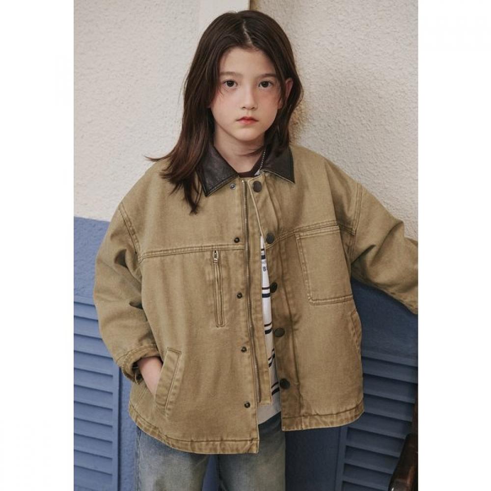 Bluetail Beige Contrast Collar Work Jacket Aaa1jk01bg Beige/175