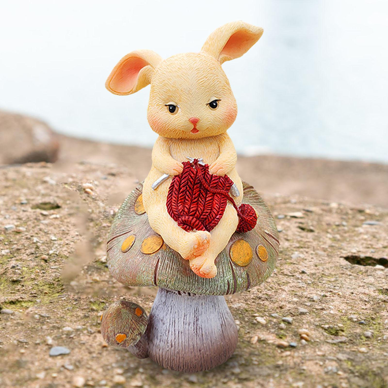 

Статуя тваринного саду Орнамент на газоні Книжкова полиця Декоративна фігурка зі смоли у дворі, Скульптура гриба для Bunny