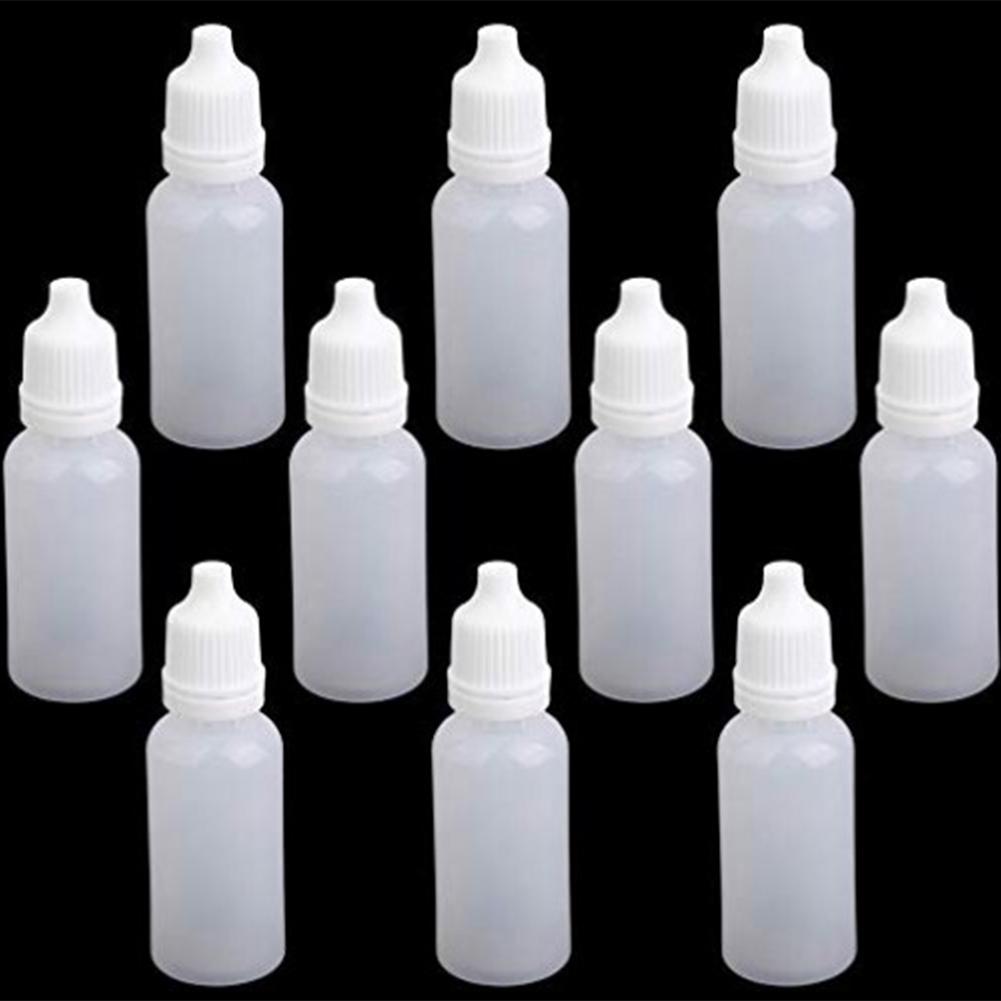 10 szt./zestaw Uniwersalne Puste Plastikowe Butelki z Kroplomierzem 10 ml