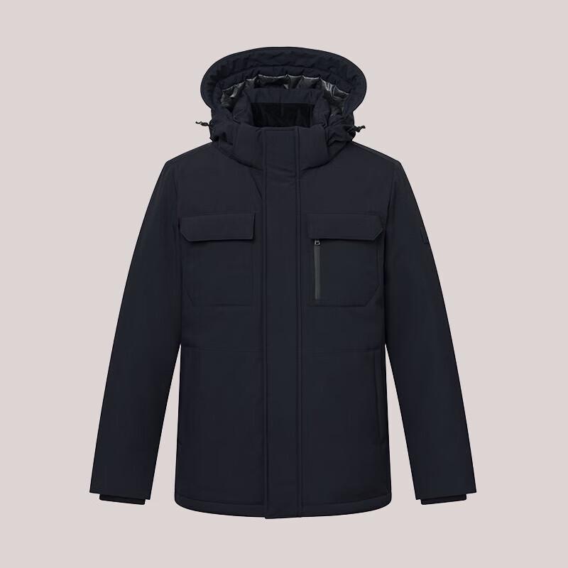 HAZZYS Men's Detachable Hood Down Jacket