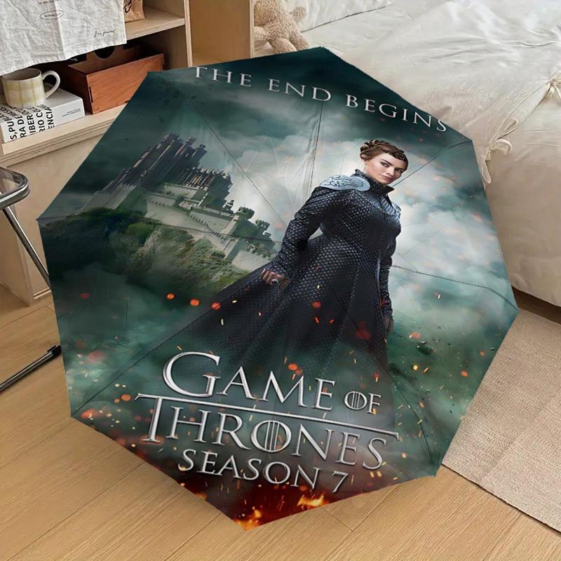 1pc game of thrones season 7 Folding umbrella automatic open/close, 8-Rib Durable Frame, Compact Folding Design, Ideal Birthday1107L