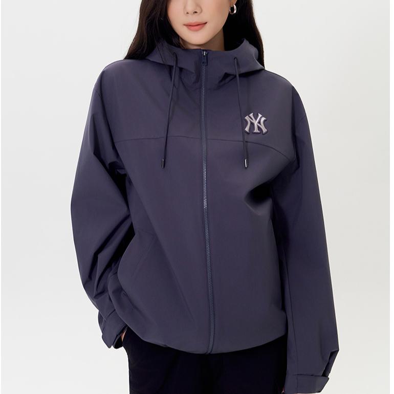 MLB New York Yankees Loose Comfortable Hooded Zip Waterproof Windproof Jacket Unisex Jacket 3AWJB8054-50INS