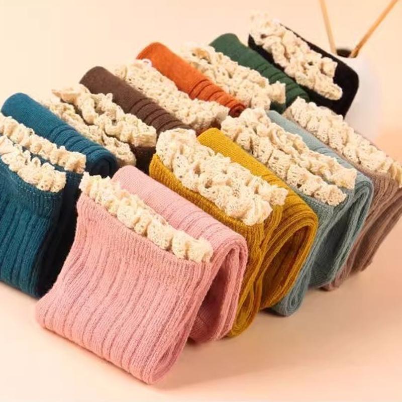 Meias Aleatórias 5 Pares Cor de Doce Meias Femininas Cano Médio Japonês Outono Inverno Espessura Média Moda Coreana Meia Personalidade Estilo Kawai