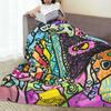 Patchwork Fish Fiesta Blankets Lightweight Fleece Sofa Throw Blanket for Home Bedroom Office Throws Bedspread Quilt