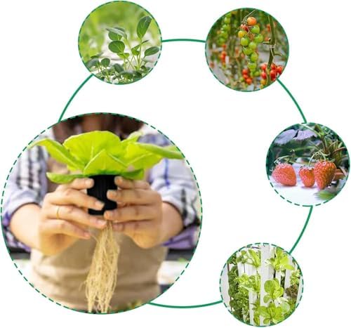 30 Pack Hydroponic Net Pots, 100 Plant Labels, Garden Baskets for Bulbs and Balcony Plants