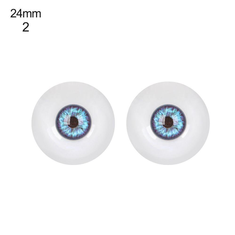 

1 pair Blue Black DIY Accessories Safety Animal Toy Glass Eyes Eyeball Doll Making Crafts 24mm-2