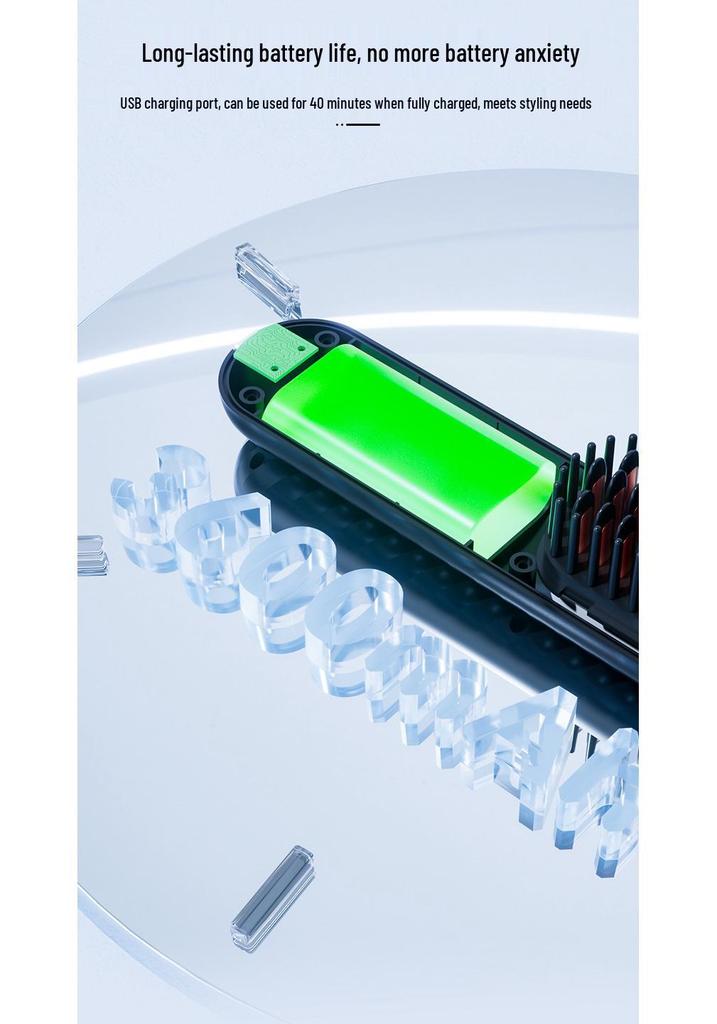 Rechargeable Wireless Ion Hair Straightening Comb: Gentle, Portable, Damage-Free