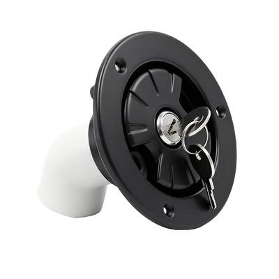 Black RV Water Inlet Hatch Filler Cap Gravity Water Fill Cap with 2 Keys for Camping Trailer RV Water Fill Hatch Inlet