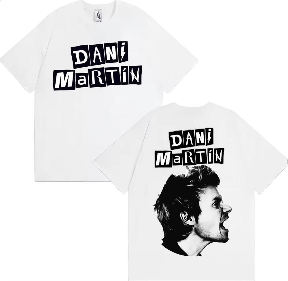 Dani Martin Gira 25 Ptos Años 2026 Merch Tshirts Men Fashion Casual High Quality T Shirt Hip Hop Style Streetwear cotton Top