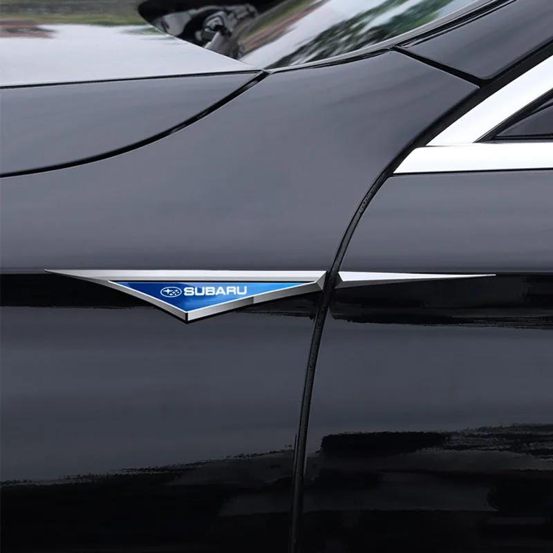 For Subaru Forester Outback Impreza Legacy STI WRX BRZ Tribeca WRC ASCENT 2pcs Car Fender Side Emblem Sticker Door Edge Badge CC3