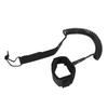 Surfboard Leash High Elasticity TPU Black   Coiled Surfing Leg Rope for Paddleboards Longboards