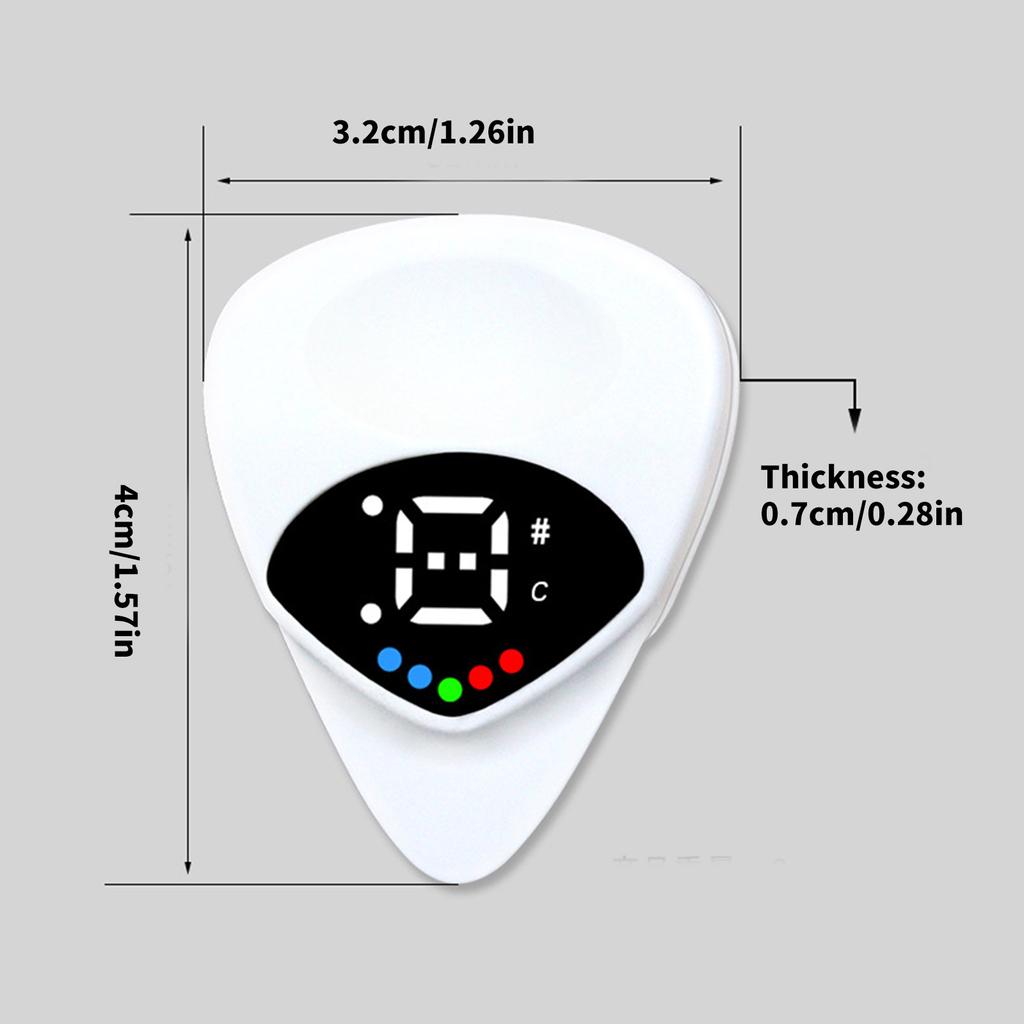 Acoustic Guitar And Ukulele Tuner with Integrated Pick Function For Precise Guitar Ukulele Tuning And Easy Portability