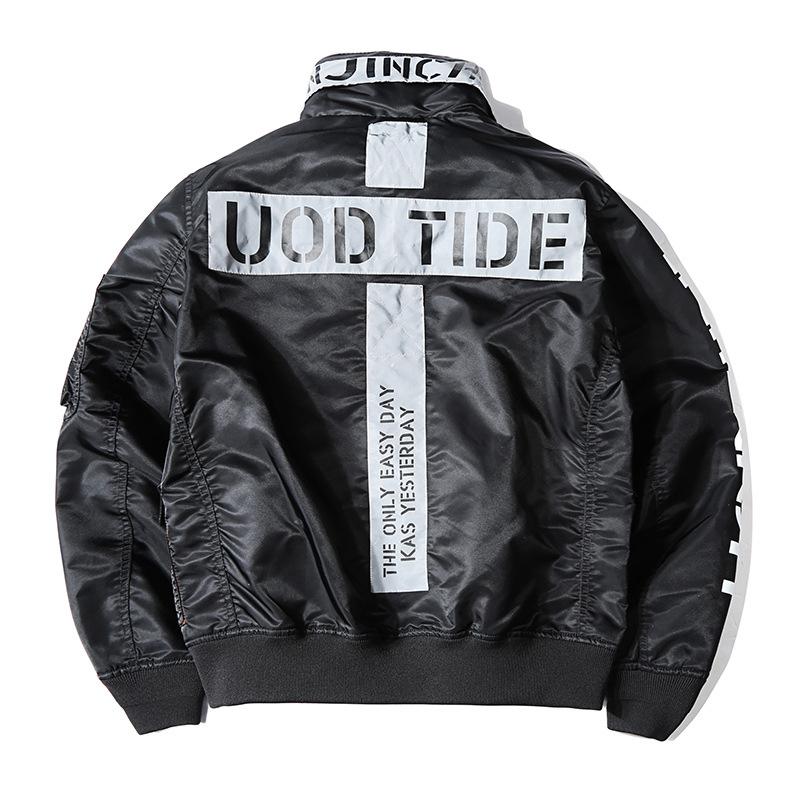 New men's casual large size loose jacket Korean style work wear men's jacket trendy men's flight suit