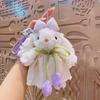 Cartoon Plush Princess Dress, Long-eared Rabbit Keychain, Cute Dress-up Rabbit Girl Bag Pendant