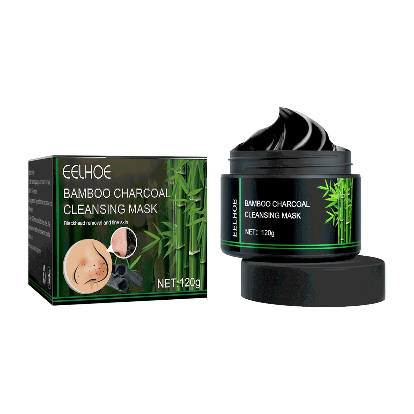 

EELHOE Bamboo Charcoal Tear-Off Mask Deeply Remove Blackheads Cleaning Shrinking Pores Moisturizing Carbon Black Mud Facial Mask