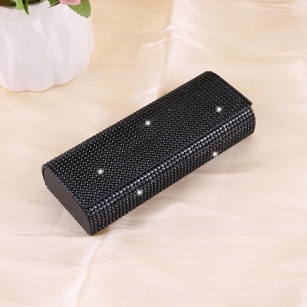 Bling Diamond Car Glasses Case Rhinestone Anti-pressure Eye Glasses Case Hard Shell Sunglasses Case Car Interior Decoration