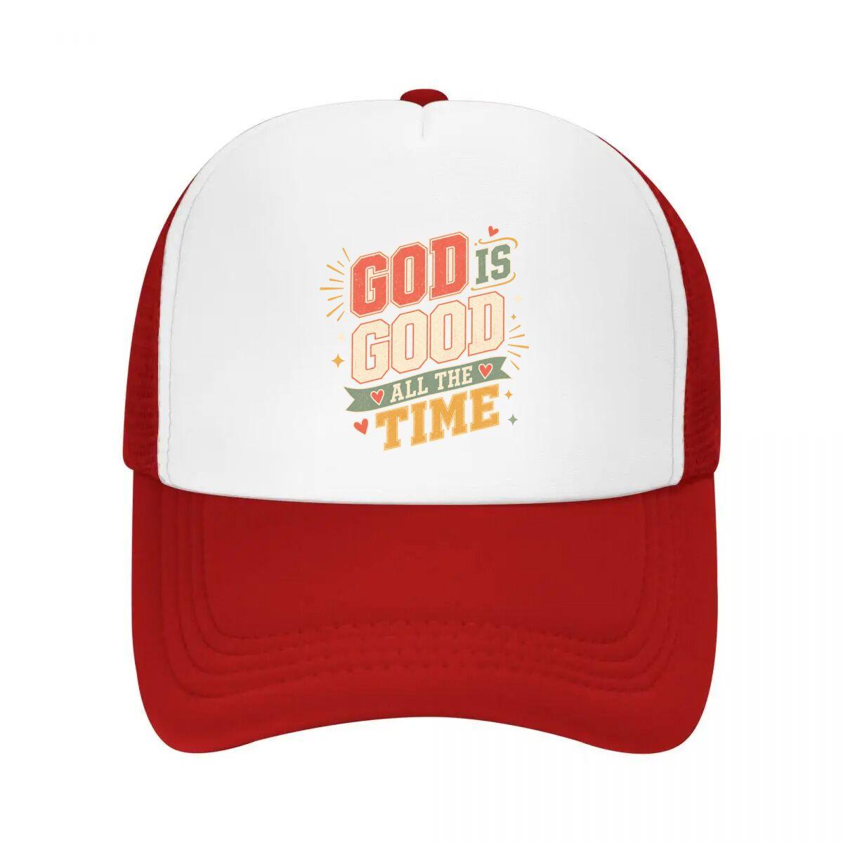 Retro Faith Lettering Praise Quote Mesh Baseball Cap Casual Hat Outdoor For Womens Unisex FeUnisex One Size