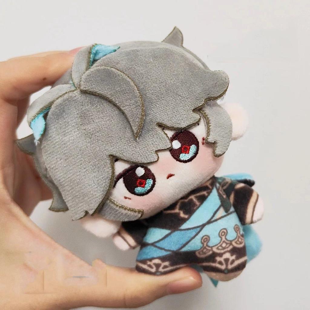 Stuffed 10cm Alhaitham Plushie Doll Anime Genshin Impact Alhaitham Soft Plush Toys Pendant Backpack Keychian Doll Birthday Gifts