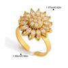 Yori Women's Sparkling Cubic Zirconia Flower Rotating Opening Ring Stainless Steel Trending Finger Jewelry Accessories Gift