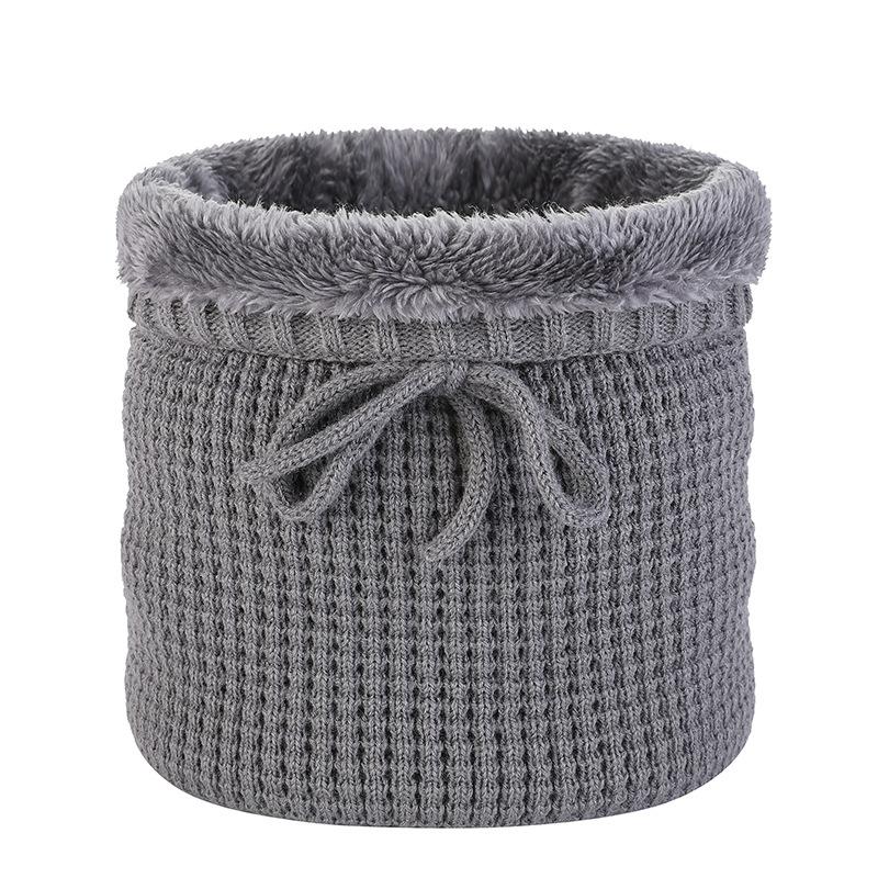 New Knitted Warm Neck Cover Outdoor Casual Fashion Scarf Dual-purpose Pullover Hat Scarf Velvet Scarf Autumn and Winter