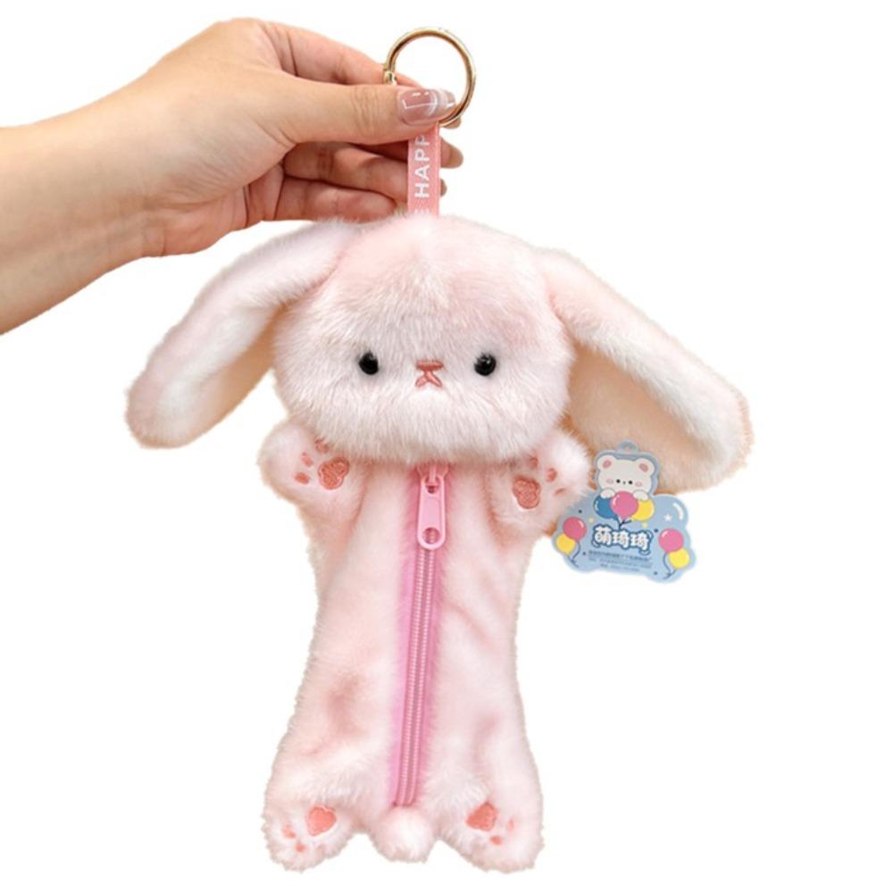 Cute Animal Plush Pencil Case Cartoon Makeup Bag Zipper Stationery Pouch  Award Gifts