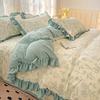 Mei Yun Ge Yun Gan Jacquard Double layer Yarn Bed Cover Han Edition Four piece Set