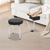 Sgabello Regolabile per Pedicure in Ferro con Poggiapiedi in PVC 22LBS di Carico Imbottitura Morbida in Cotone Antiscivolo per Salone Spa Manicurista