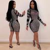 2020 Trendy Rhinestone Nightclub Dress - HL3201