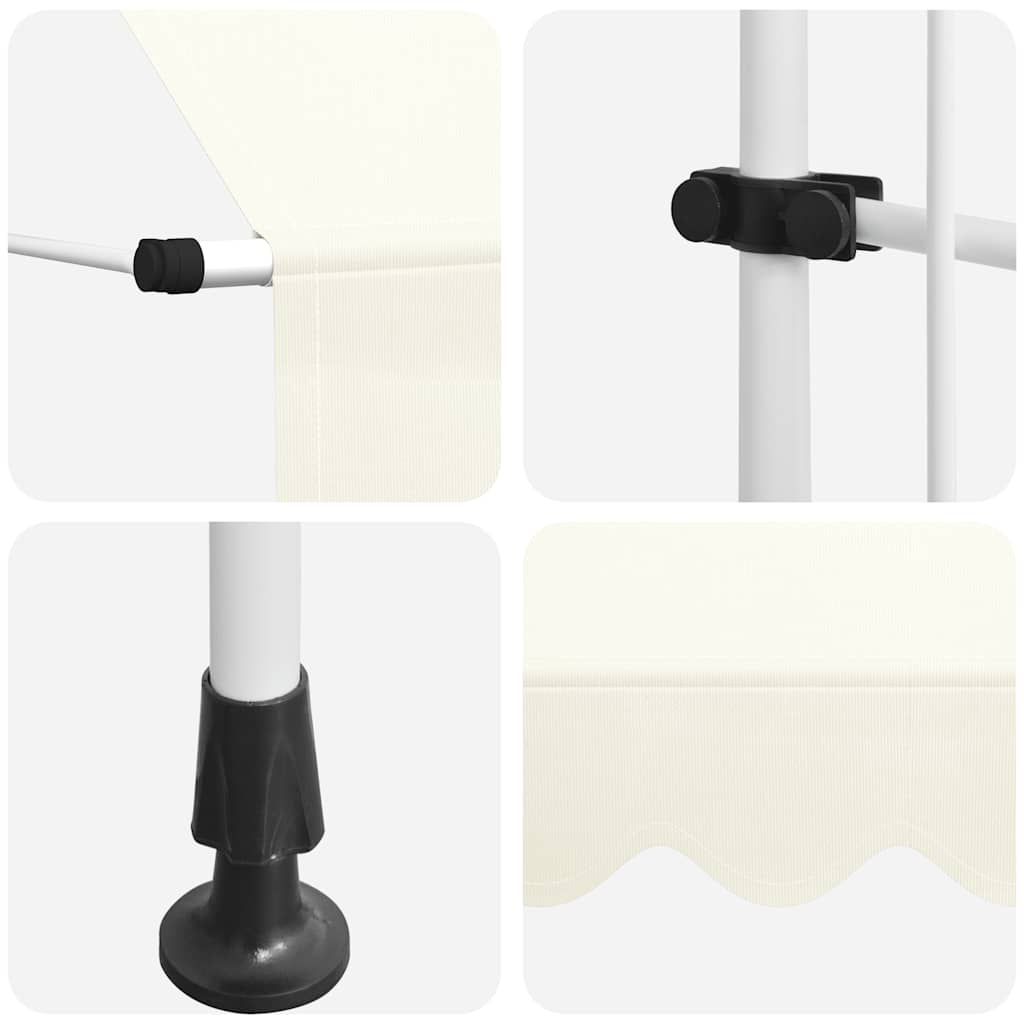 Retractable Awning Manual Operation 350 Cm Cream White