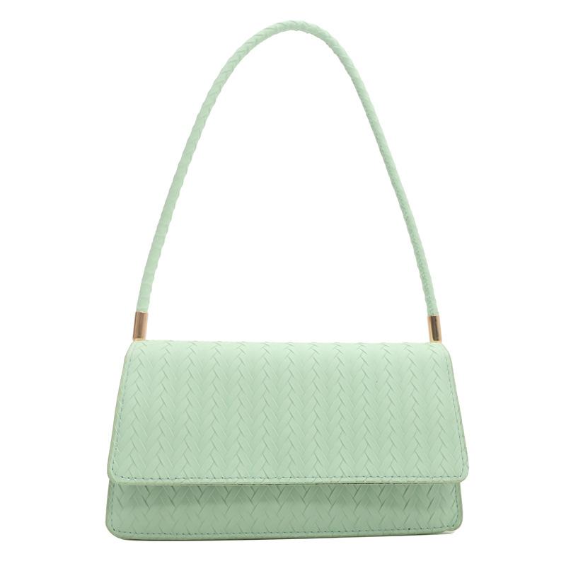 

Жіноча портативна сумка під пахвами 2024 року з новою текстурою для приміських поїздок на плечі та під пахвами. світло-зелений колір