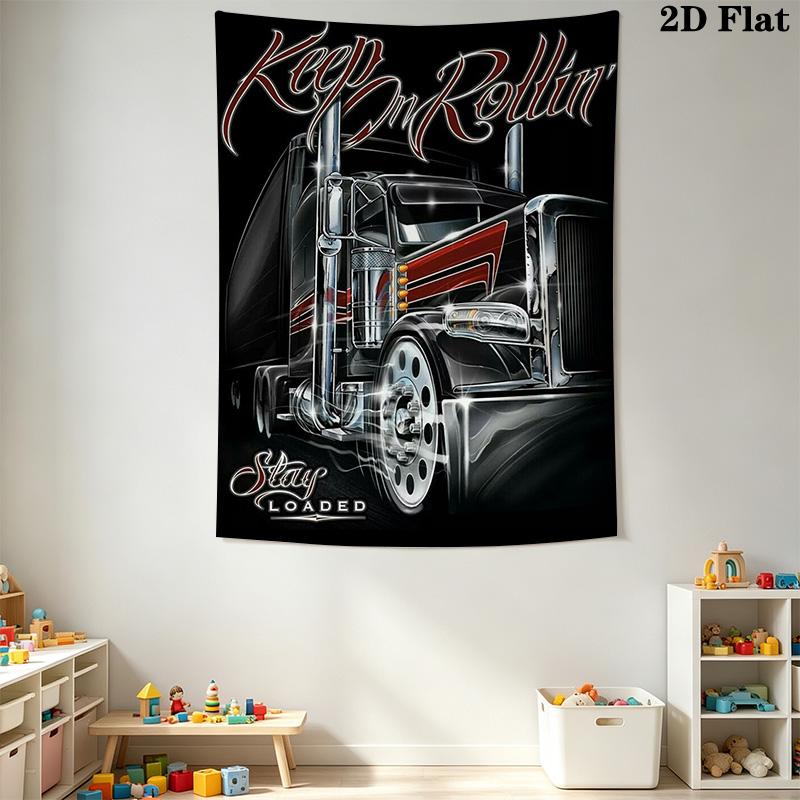Truck Pattern Home Decor Tapestry, Wall Hanging, Decorative RV Wall Cloth.MGT0918331