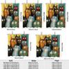 Abstract Frizzy Kitten Waterproof Bathroom Shower Curtain with Hooks