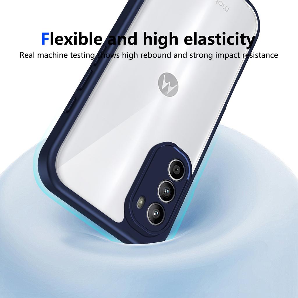 EUCAGR Bumper Air Cushion Clear Matte Back Cover For Motorola Moto G52/G82/G35/G34/G45/G15/G05/E15/G04/G24/E14 Hard Phone Case