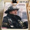 1 Pezzo Coperta in Flanella con Stampa Chicago Fire, Alta Qualità Confortevole per Tutte le Stagioni, Decorazione per la Casa, Calore e Comfort, Perfetta per Regali di Natale