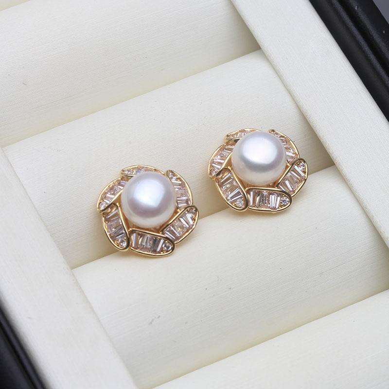 

Beautiful Natural Freshwater Pearl Earrings Woman,Cute White Silver 925 Stud Earrings Pearl Wife Girls Birthday Gift White