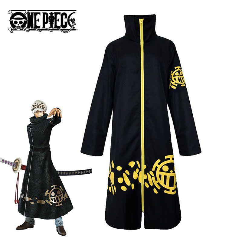 Exquisite One Piece Trafalgar Law Cosplay Costume Set With Cloak Pants And Hat