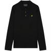 Mens Chest Logo Branded Long-Sleeved Polo Shirt