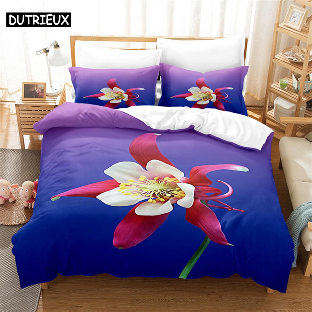 Flower Plants Bedding Set Duvet Cover Set 3d Bedding Digital Printing Bed Linen Queen Size Bedding Set Fashion Design