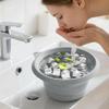 Silicone Ice Bath Washbasin Relief Stress Foldable Ice Washbowl Improved Blood Circulation Rapid Cooling Bathing for Women Girls