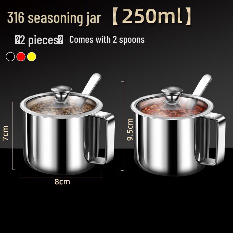 Sanhe 316 Stainless Steel Moisture-Proof Seasoning Jars with Spoons