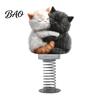 Funny Vehicle Wobble Decor Cute Cat Car Dashboard Decorations with Spring Swing Design, 2D Flat Acrylic Kitten Vivid Figurines for Ornaments,