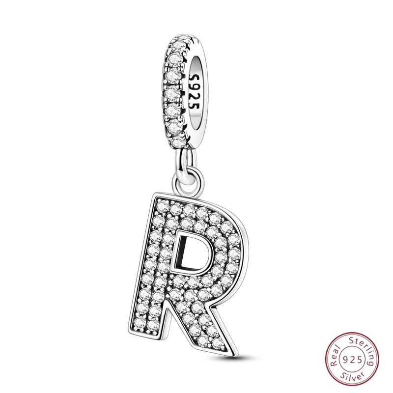 New Copper Beaded Pendant 26 Letters A-Z Diy Name Beads Suitable For Original Bracelet Jewelry Making